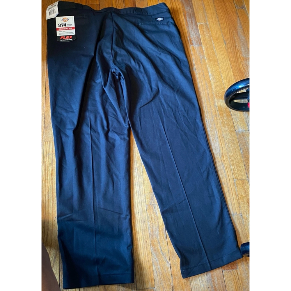Men's Dickies Original Fit Flex Work Pants Black 44x32